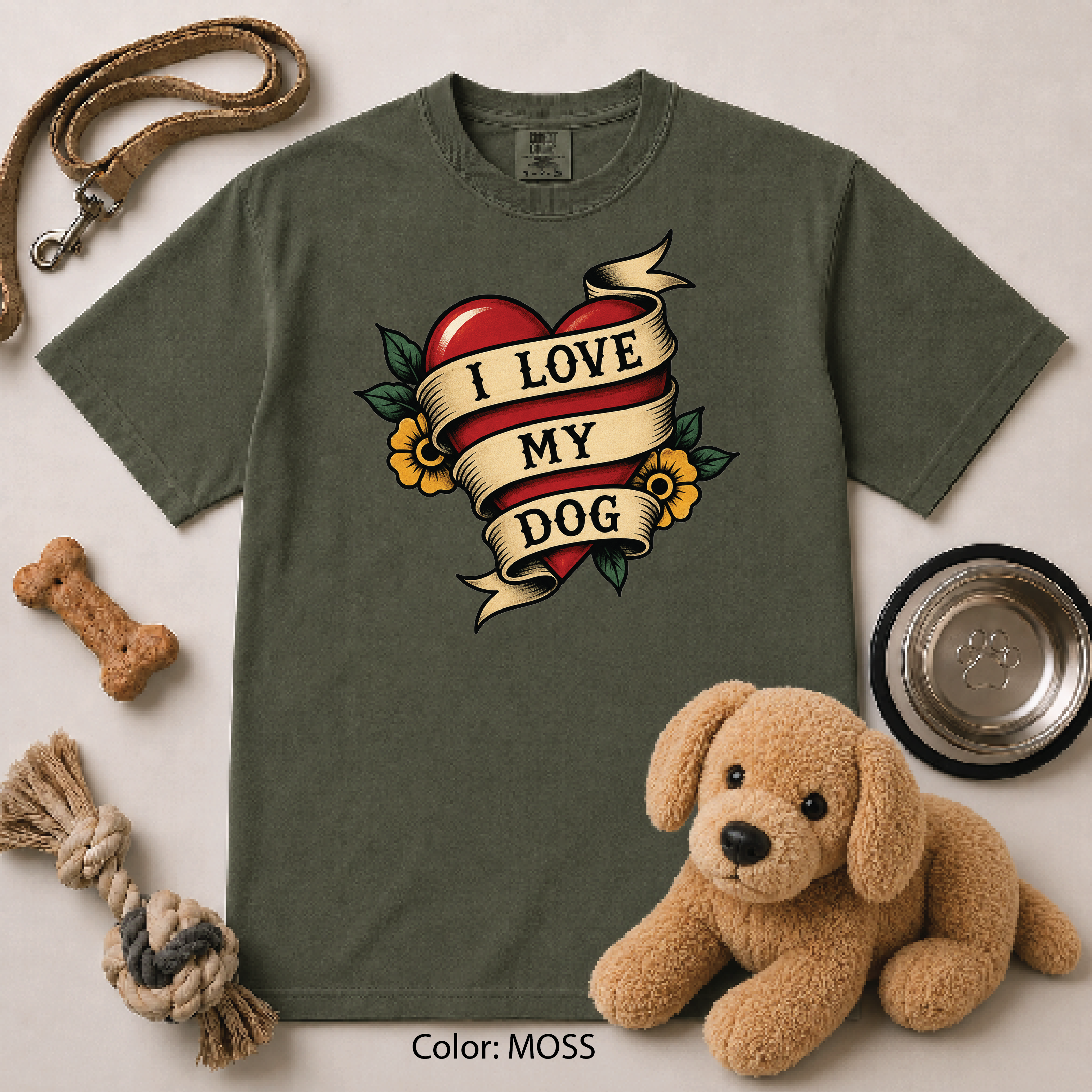 139 I Love My Dog Heart TAT