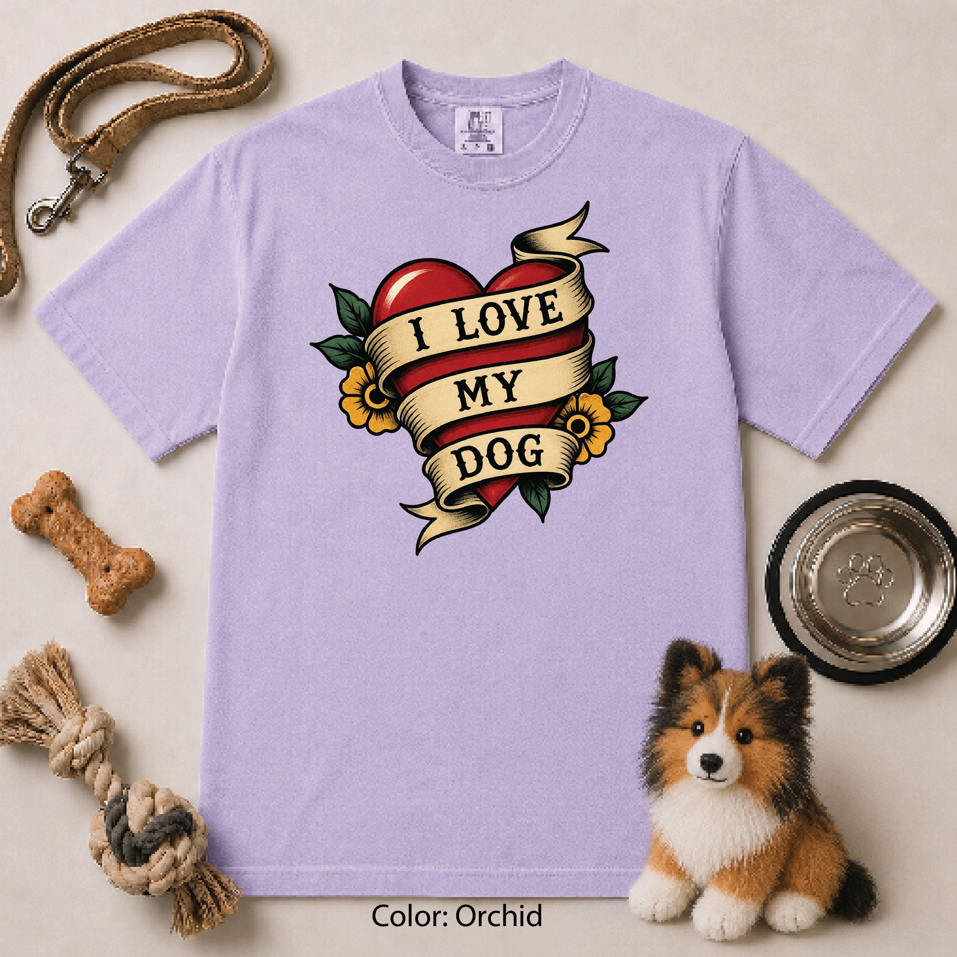 139 I Love My Dog Heart TAT